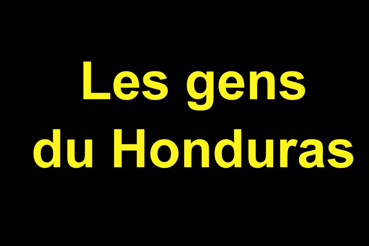 05 Les gens du Honduras