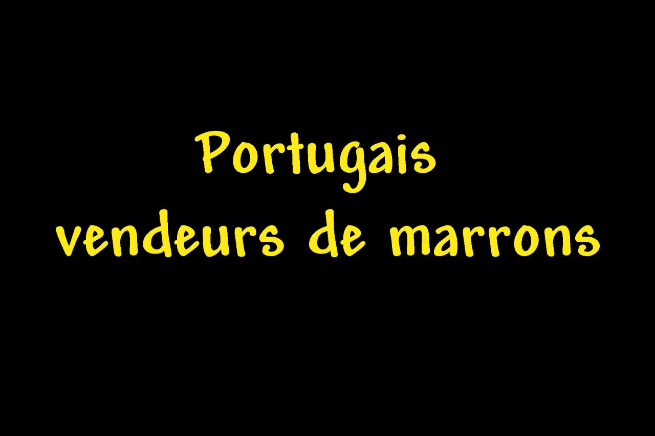 AAPortugais vendeurs de marrons