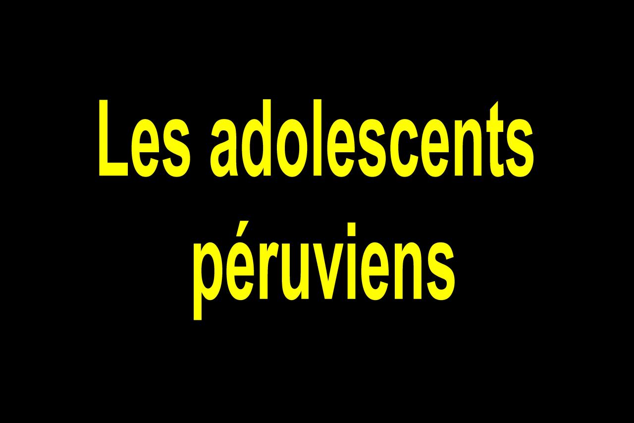 ALes adolescents péruviens