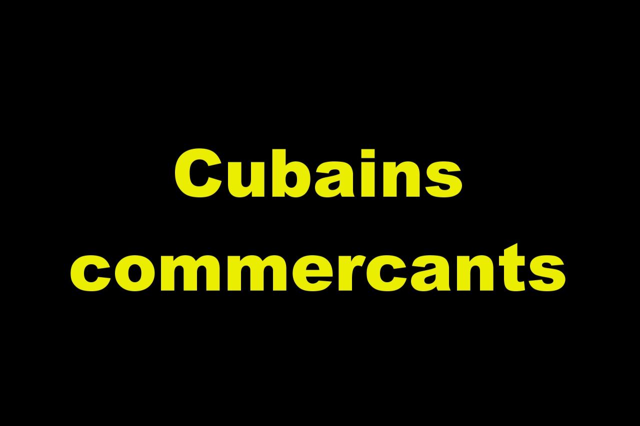 Cubains commerçants