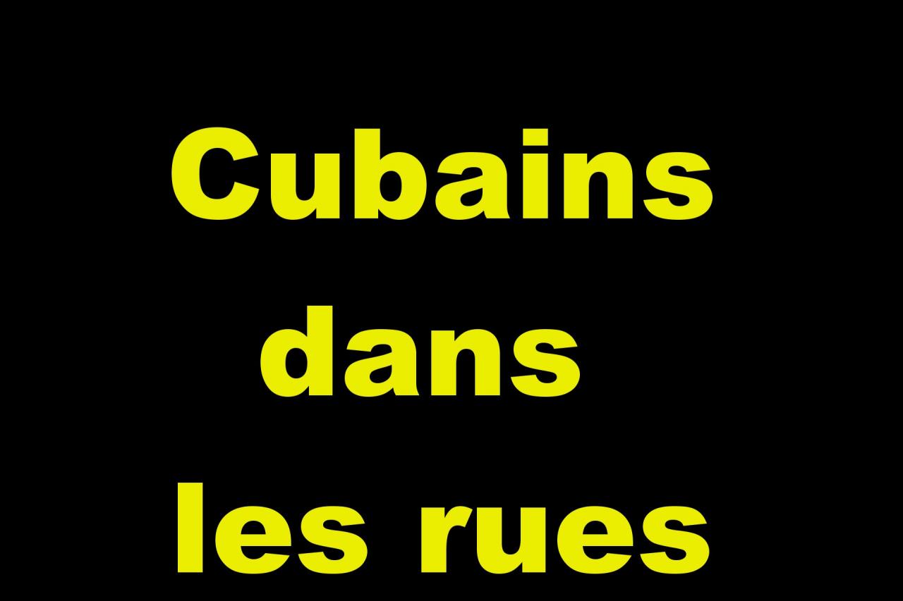 Cubains dans les rues