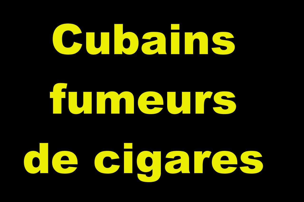 Cubains fumeurs de cigares