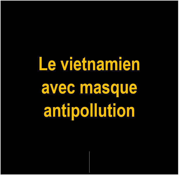 G Le vietnamien avec masque antipollution