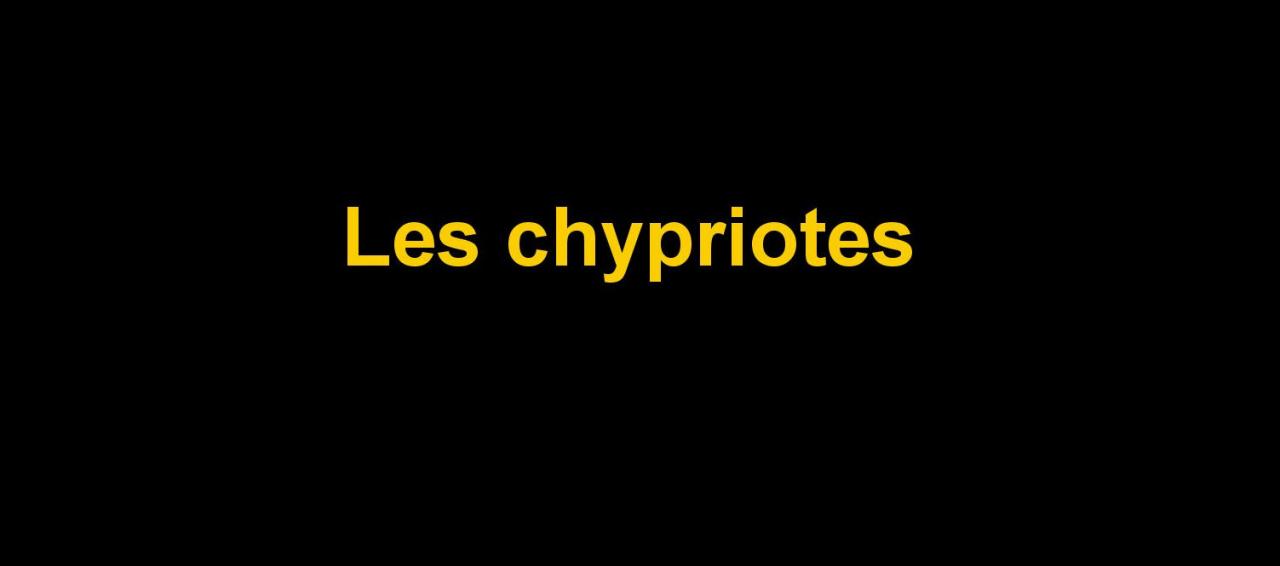 Intercalaire Les chypriotes