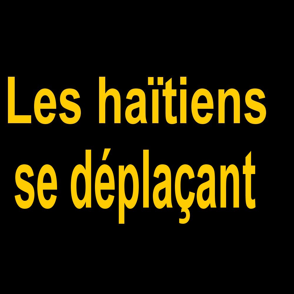 Intercalaires Les haïtiens se déplaçant