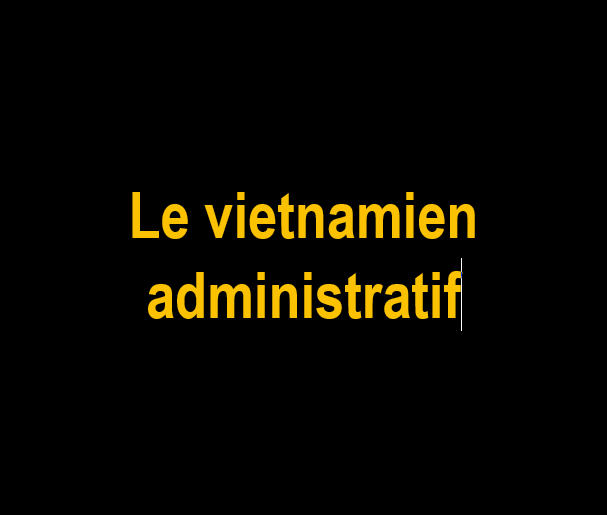 _Le vietnamien administratif